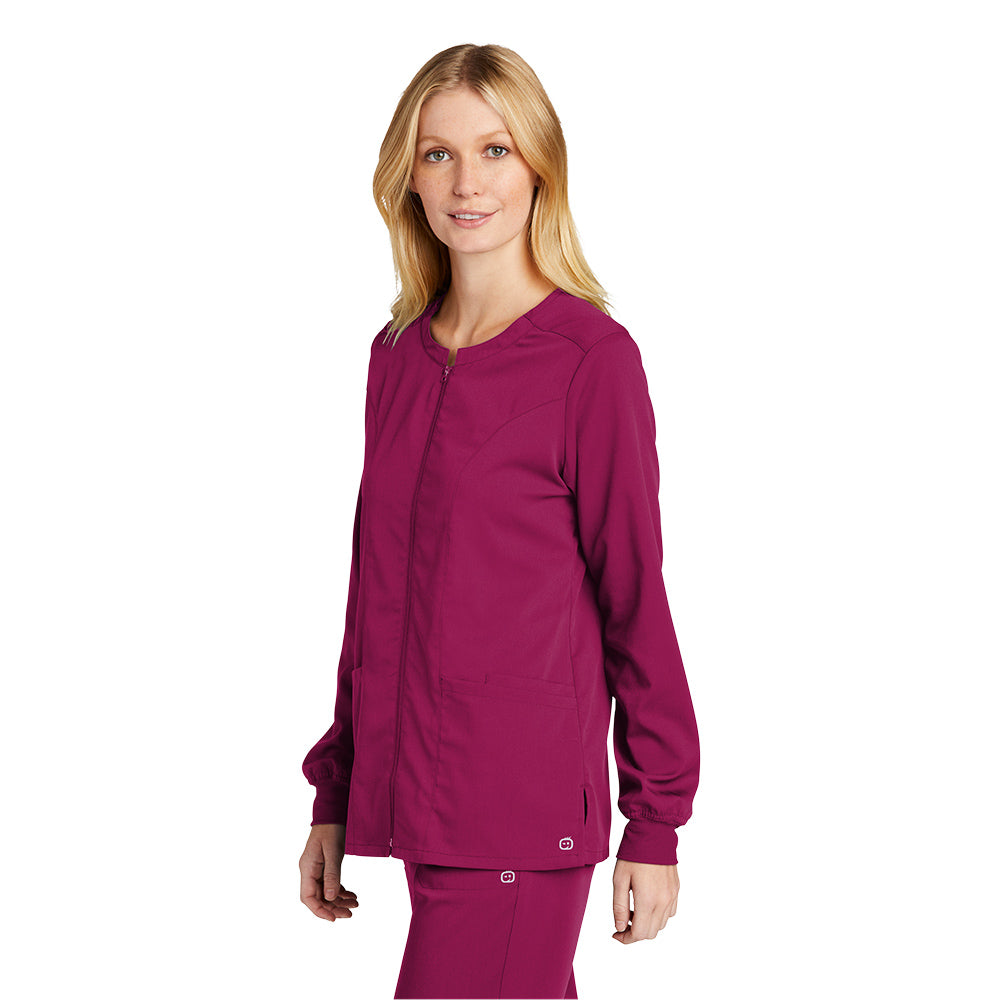 Wink™ Women’s Premiere Flex™ Full-Zip Scrub Jacket - Wine