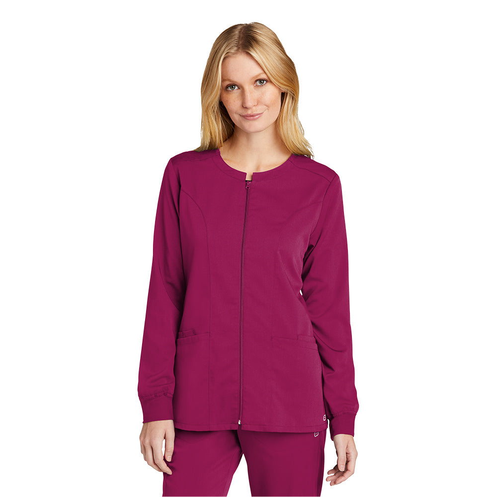 Wink™ Women’s Premiere Flex™ Full-Zip Scrub Jacket - Wine