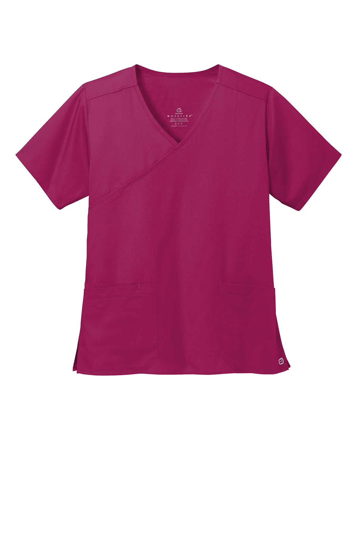 WonderWink® Women’s WorkFlex™ Mock Wrap Top - Wine