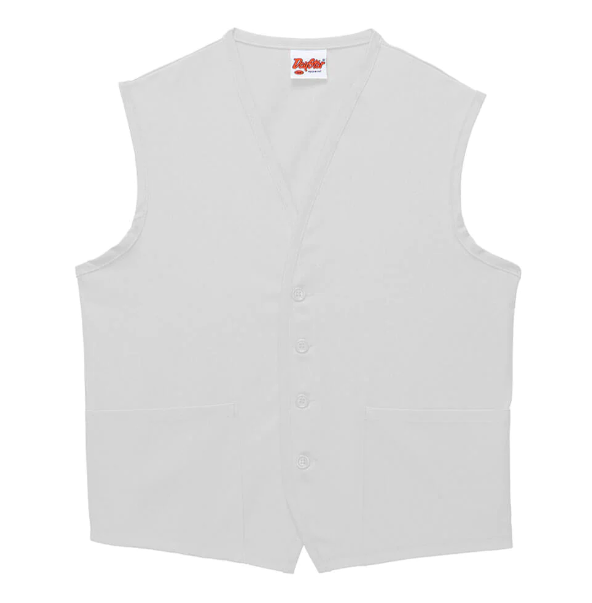 Two Pocket Unisex Vest - White