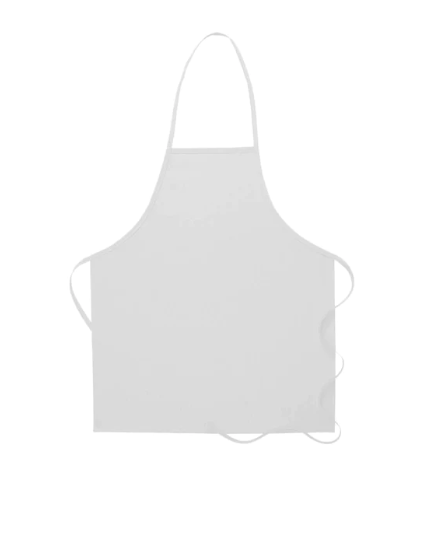 Deluxe Bib Apron (no pockets) - White