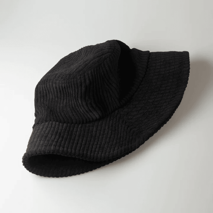 Corduroy Bucket Hat - Black