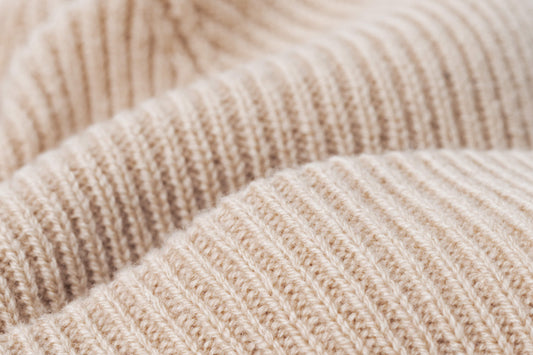 Cashmere Wool Beanie - Cream