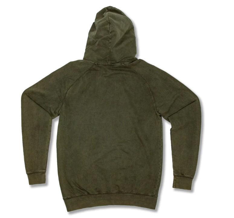 Vintage Washed Hoodie - Olive Green