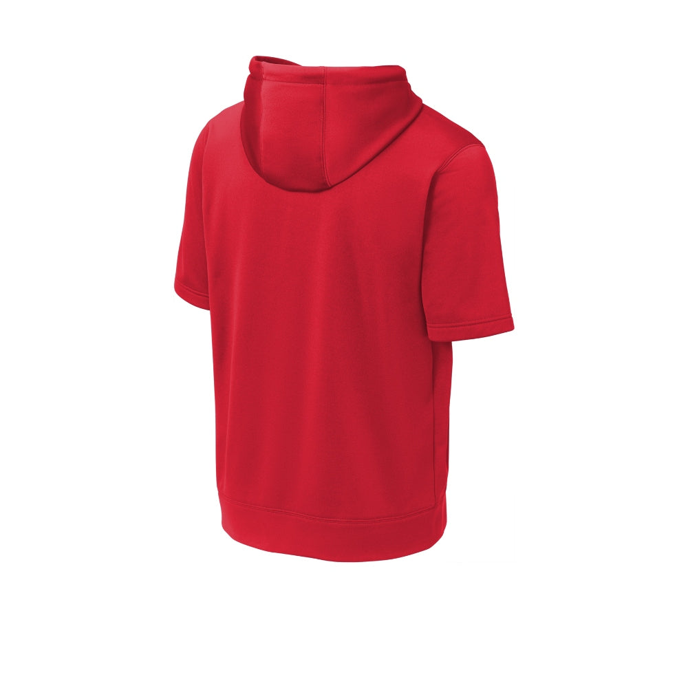 Sport-Tek® Sport-Wick® Fleece Short Sleeve Hooded Pullover - Deep Red