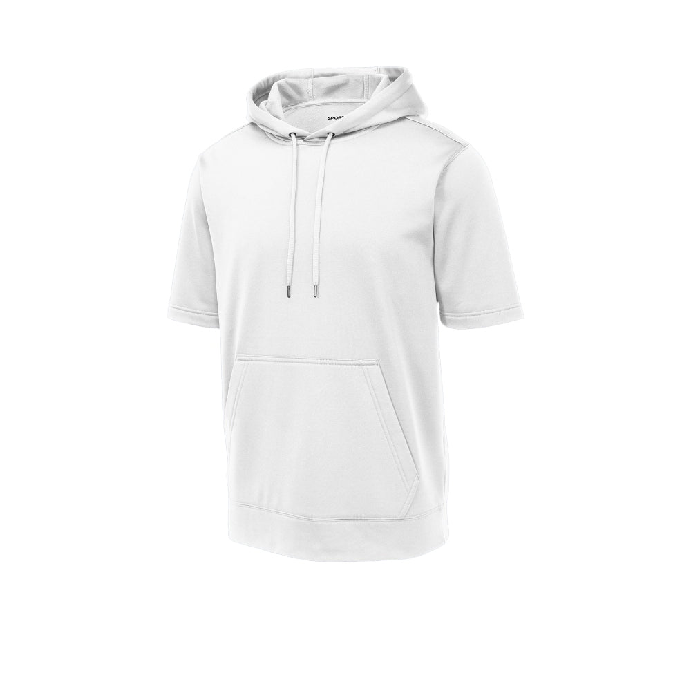 Sport-Tek® Sport-Wick® Fleece Short Sleeve Hooded Pullover - White