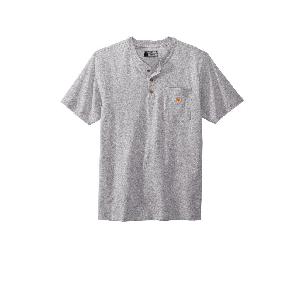 Carhartt® Short Sleeve Henley T-Shirt - Heather Grey