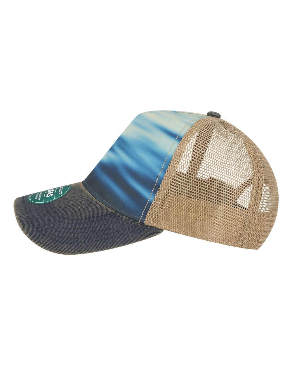 Old Favorite Five-Panel Trucker Cap - OFAFP - Calm Waters/Navy/Khaki