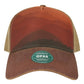 Old Favorite Five-Panel Trucker Cap - OFAFP - Mt Sunset/Maroon/Khaki