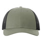 Richardson 115 Low Profile Trucker Cap - Loden Green/Black