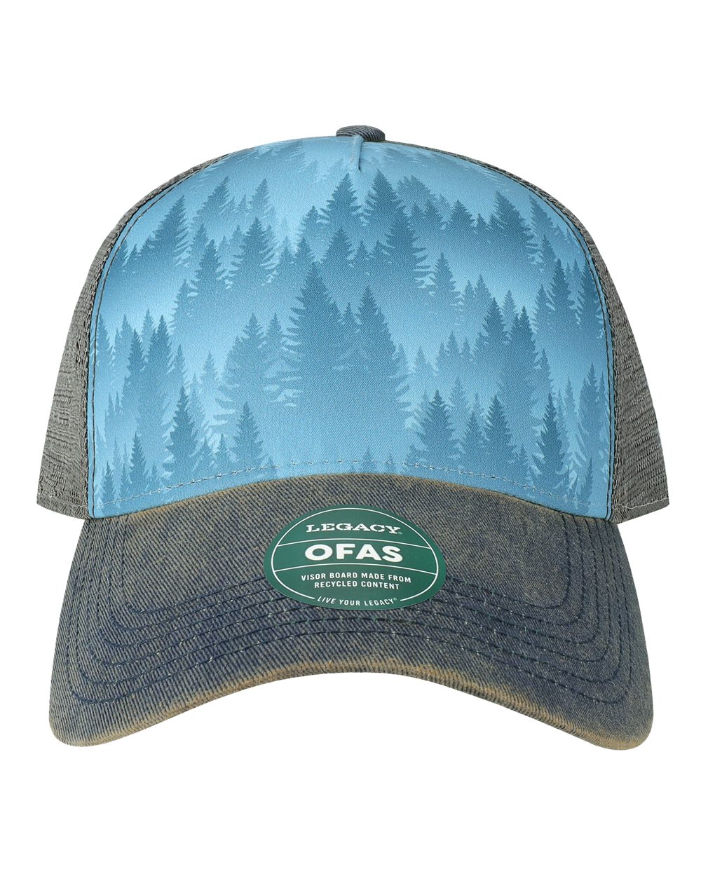 Old Favorite Five-Panel Trucker Cap - OFAFP - Blue Pines