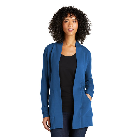 Port Authority® Women's Microterry Cardigan - Aegean Blue