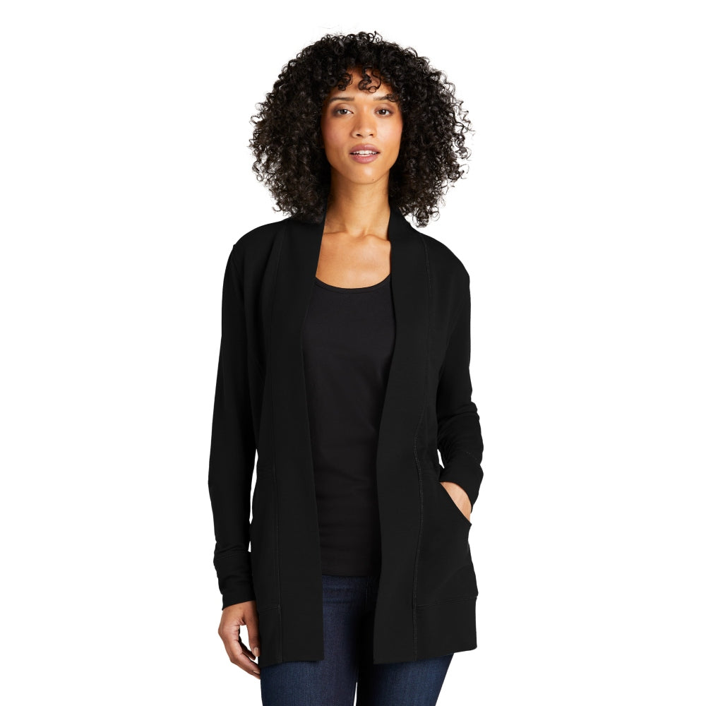 Port Authority® Women's Microterry Cardigan - Deep Black