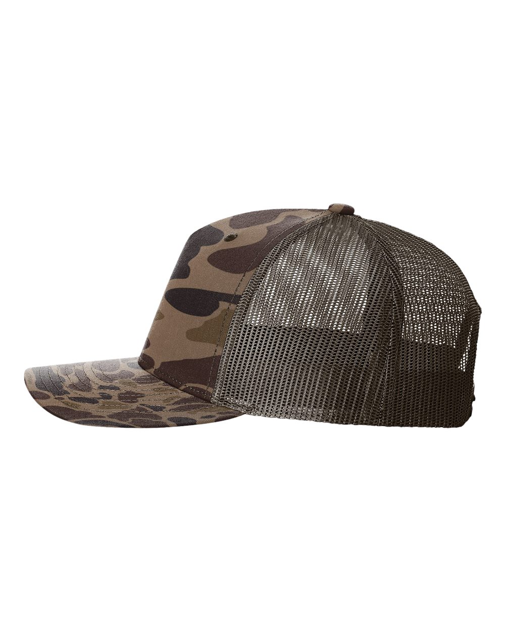 Richardson - Five-Panel Printed Trucker Cap - 112PFP - Bark Duck Camo/ Brown
