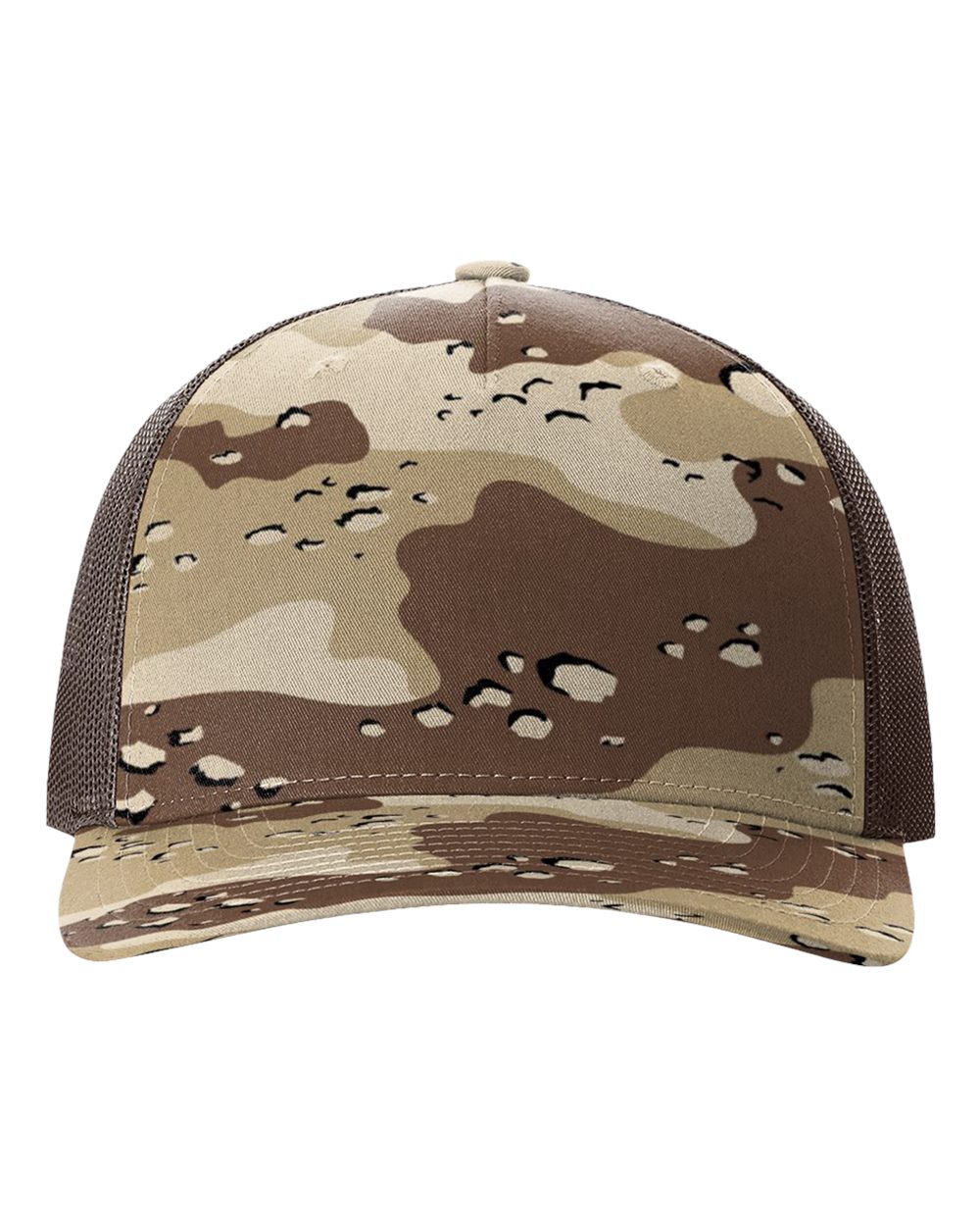 Richardson - Five-Panel Printed Trucker Cap - 112PFP - Desert Camo/ Brown