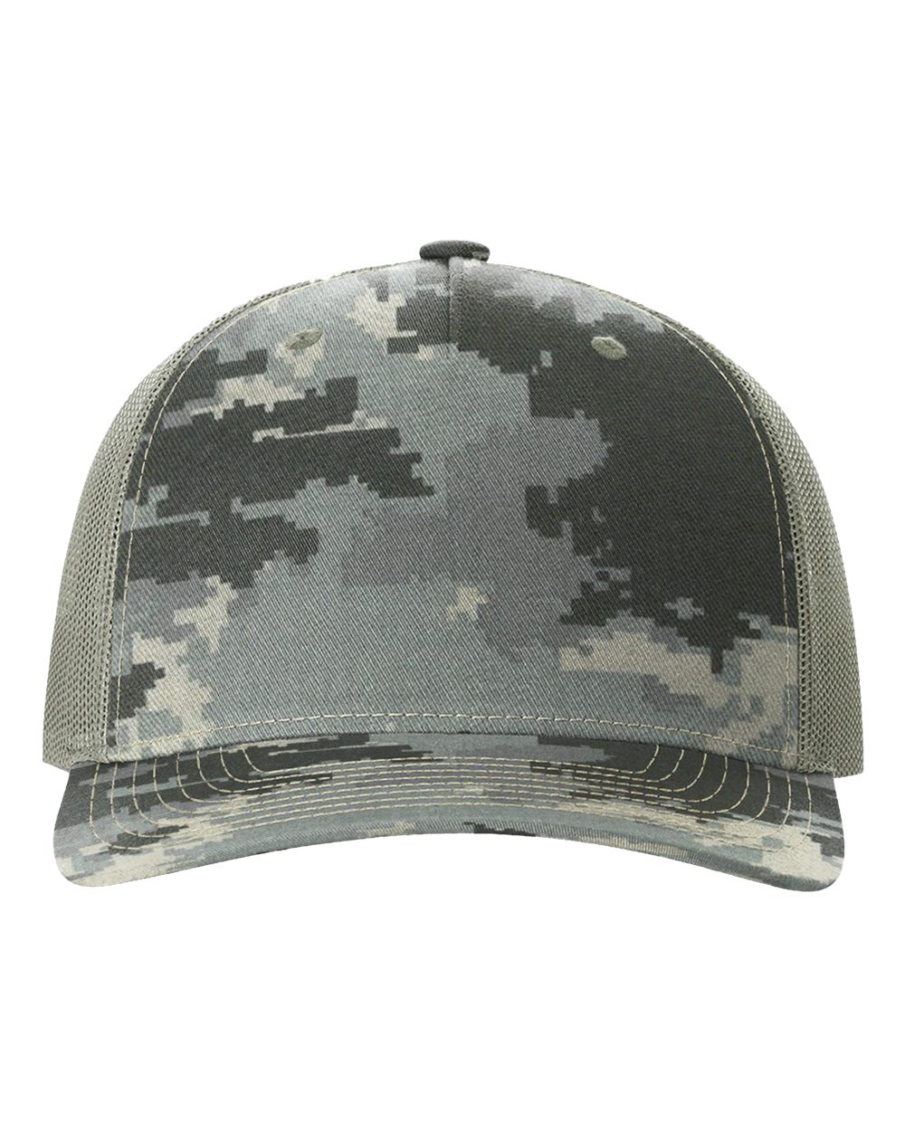 Richardson - Five-Panel Printed Trucker Cap - 112PFP - Digital Camo/ Light Green