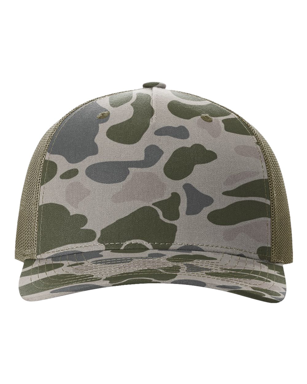 Richardson - Five-Panel Printed Trucker Cap - 112PFP - Marsh Duck Camo/ Loden