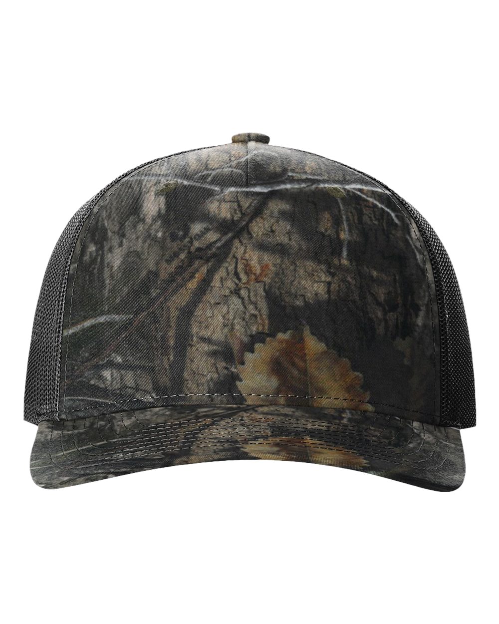 Richardson - Five-Panel Printed Trucker Cap - 112PFP - Mossy Oak Country DNA/ Black