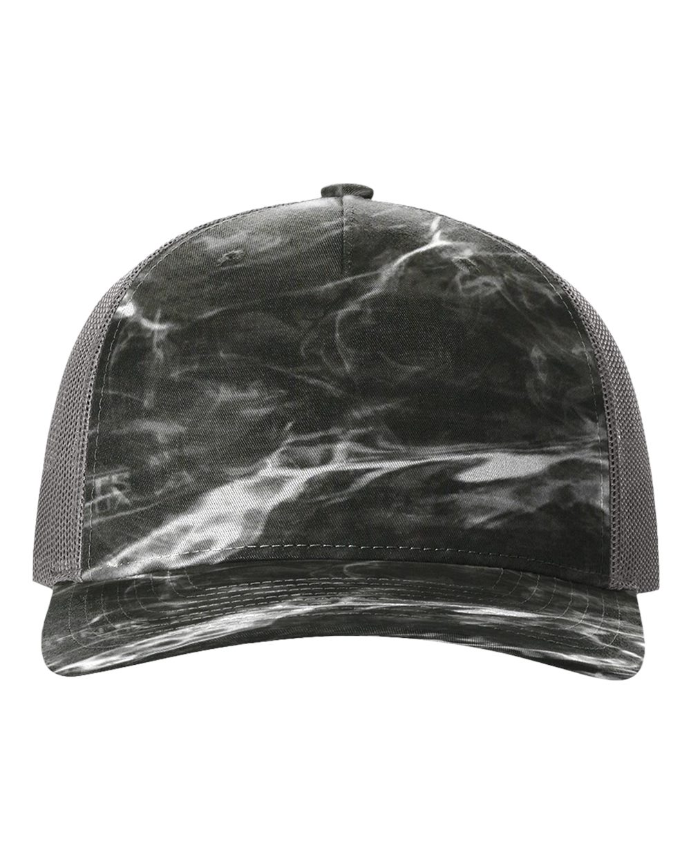 Richardson - Five-Panel Printed Trucker Cap - 112PFP - Mossy Oak Elements Blacktip/ Charcoal