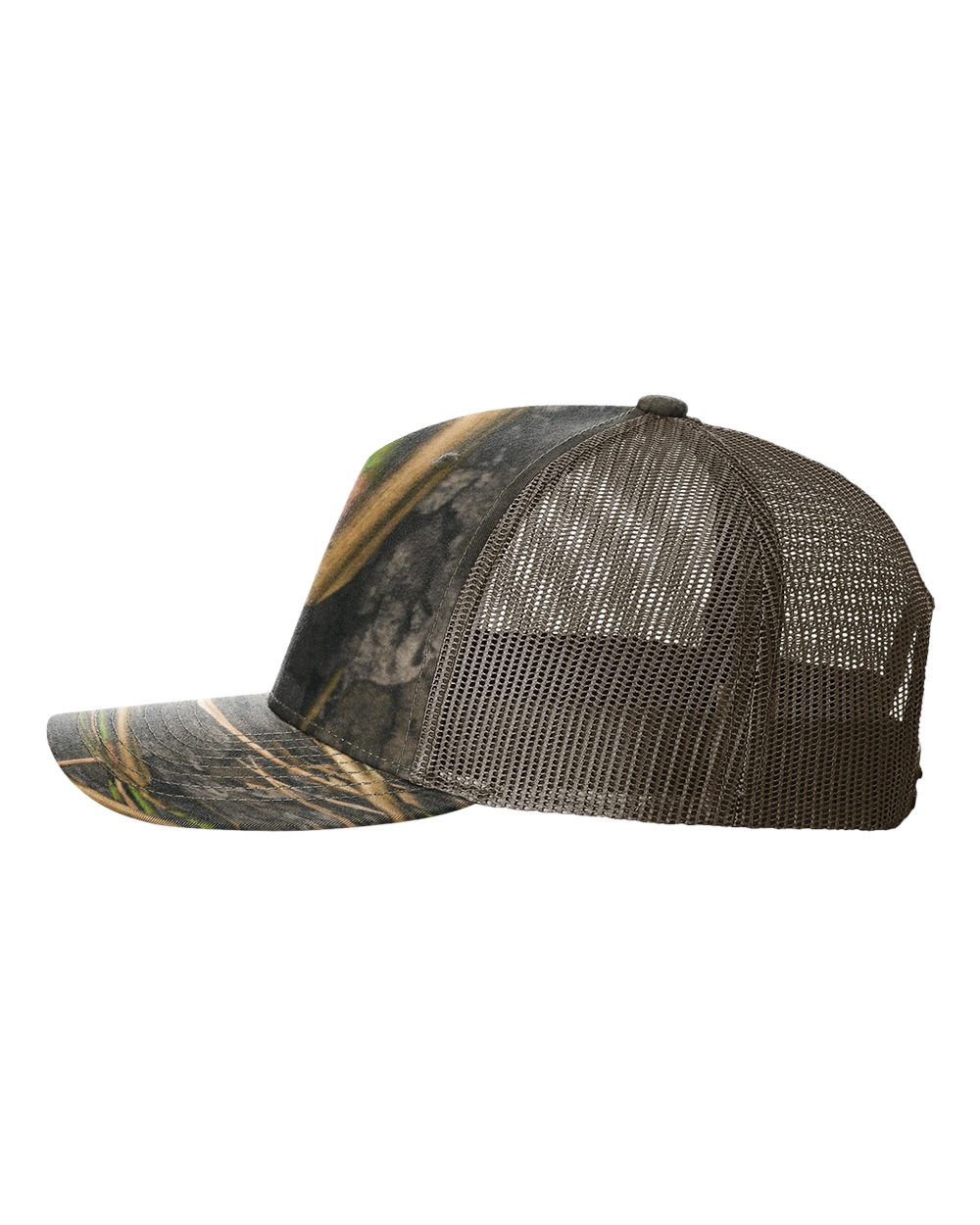 Richardson - Five-Panel Printed Trucker Cap - 112PFP - Mossy Oak Habitat/ Brown