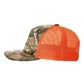 Richardson - Five-Panel Printed Trucker Cap - 112PFP - Realtree Edge/ Neon Orange