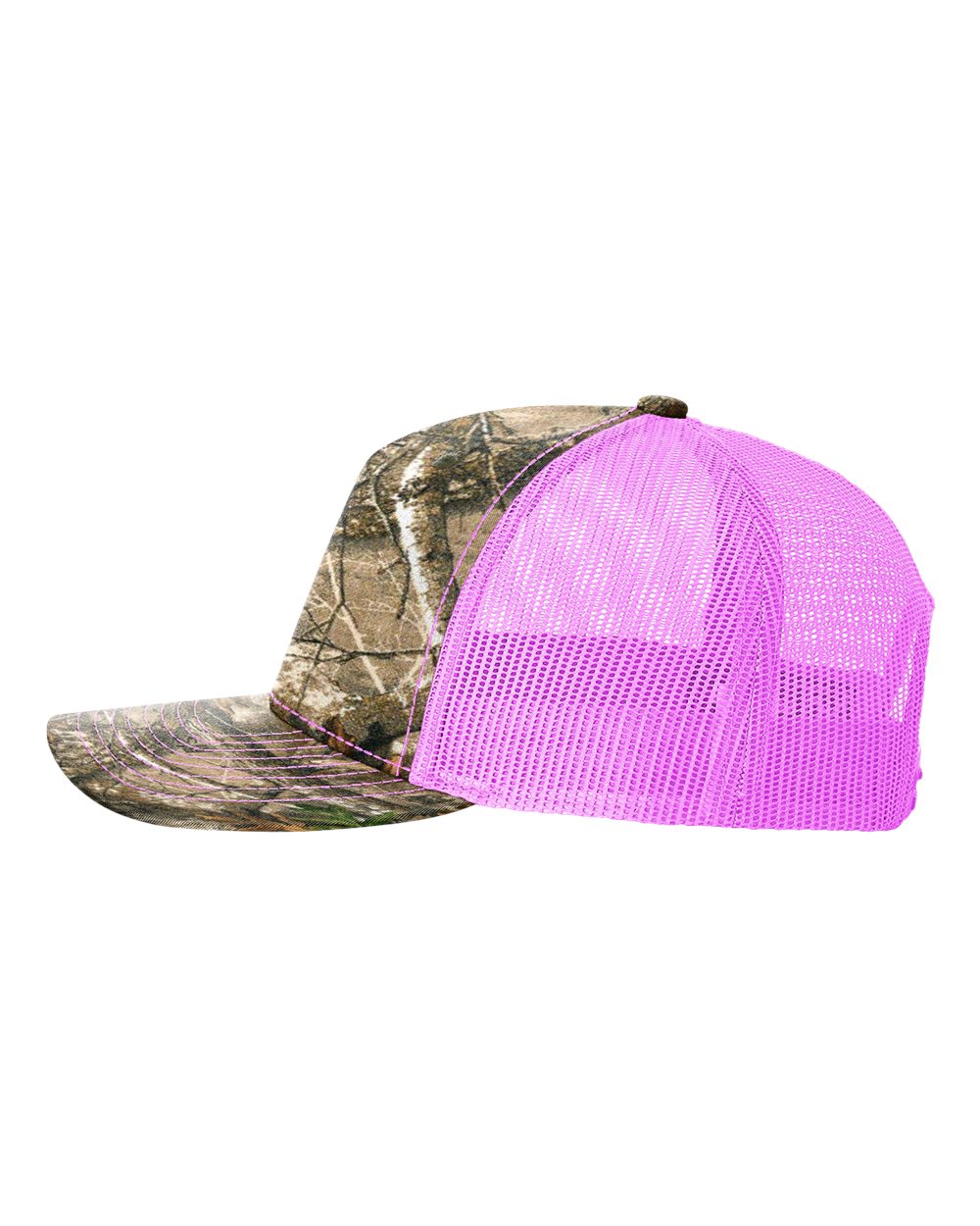 Richardson - Five-Panel Printed Trucker Cap - 112PFP - Realtree Edge/ Neon Pink