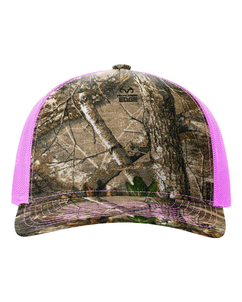 Richardson - Five-Panel Printed Trucker Cap - 112PFP - Realtree Edge/ Neon Pink
