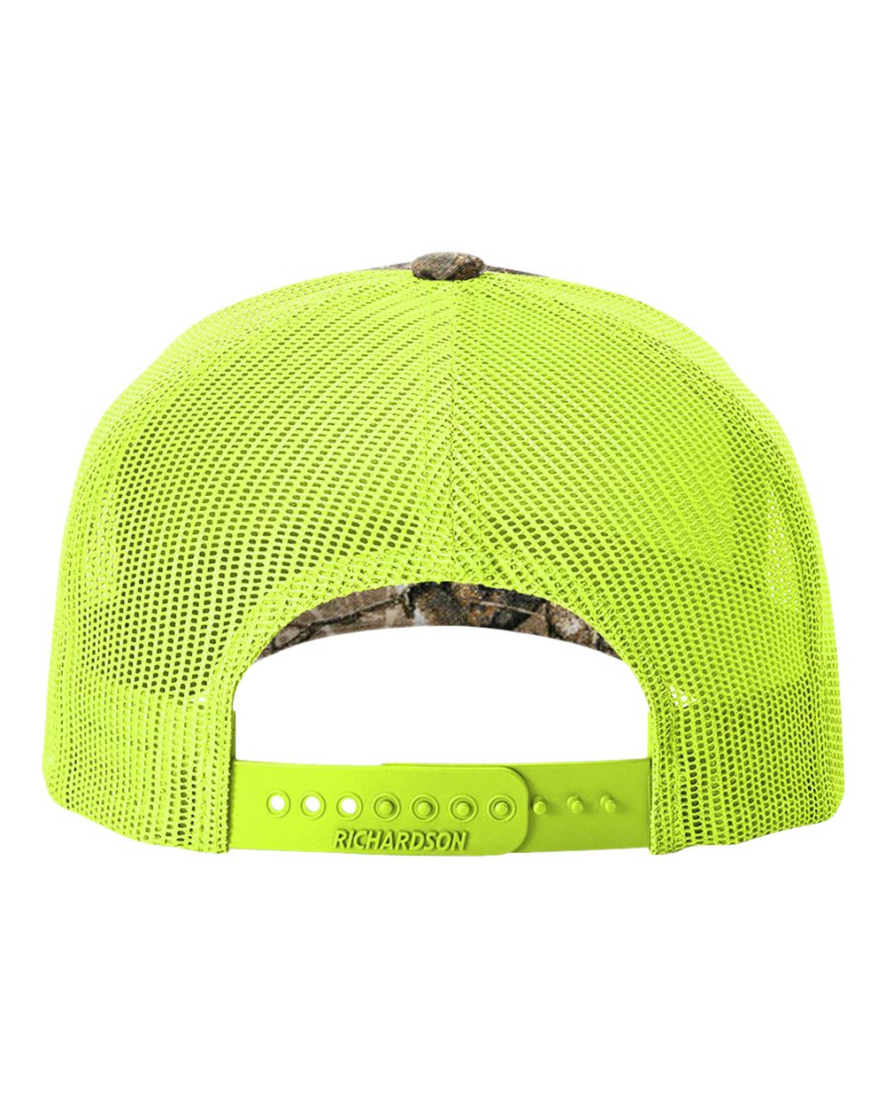 Richardson - Five-Panel Printed Trucker Cap - 112PFP - Realtree Edge/ Neon Yellow