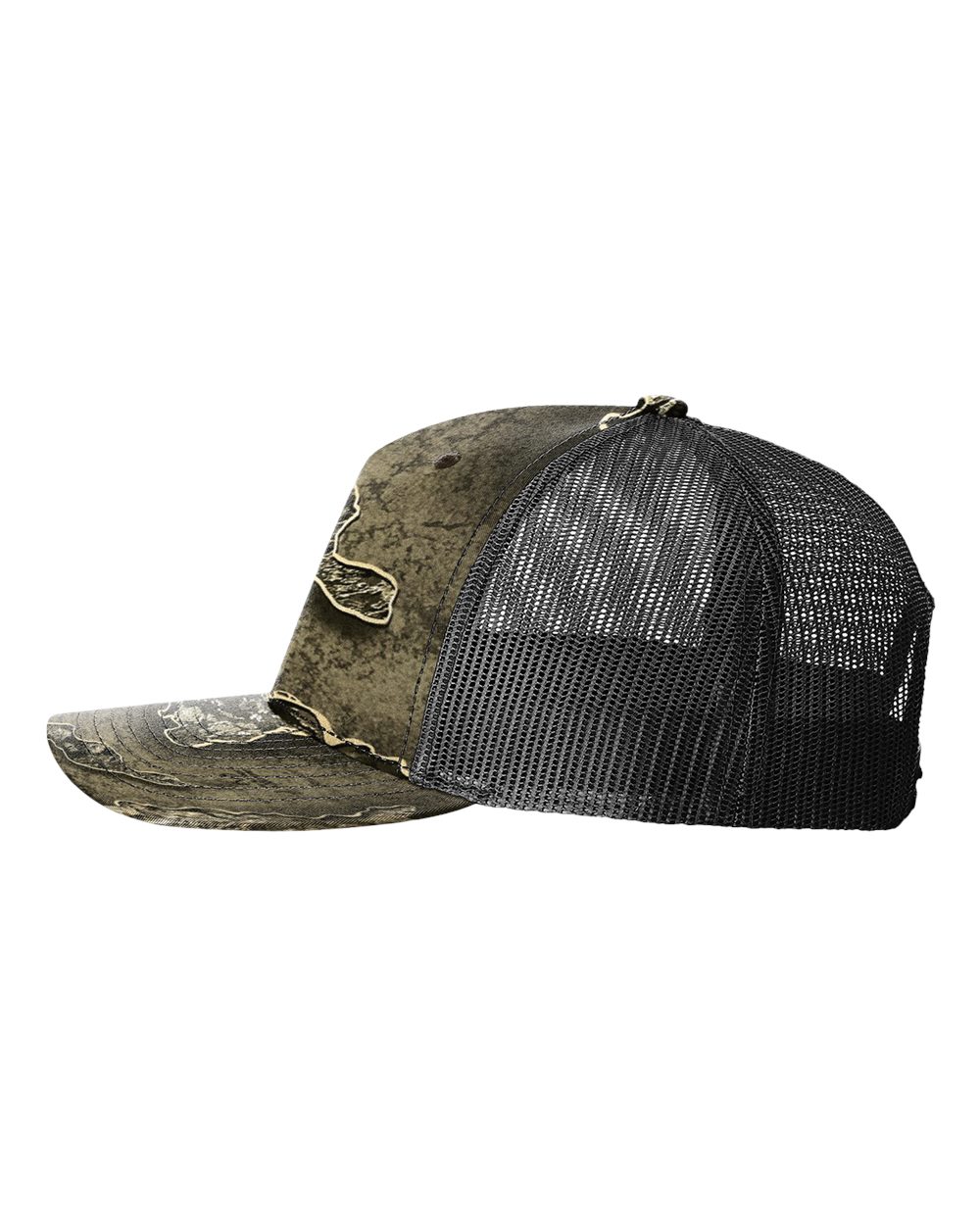 Richardson - Five-Panel Printed Trucker Cap - 112PFP - Realtree Escape/ Black