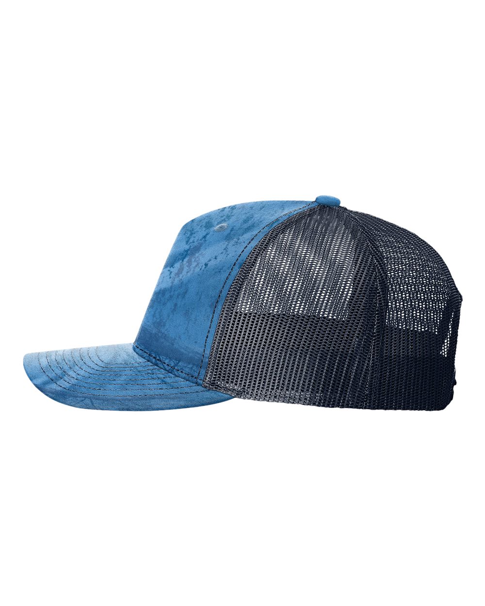 Richardson - Five-Panel Printed Trucker Cap - 112PFP - Realtree Fishing Light Blue/ Navy