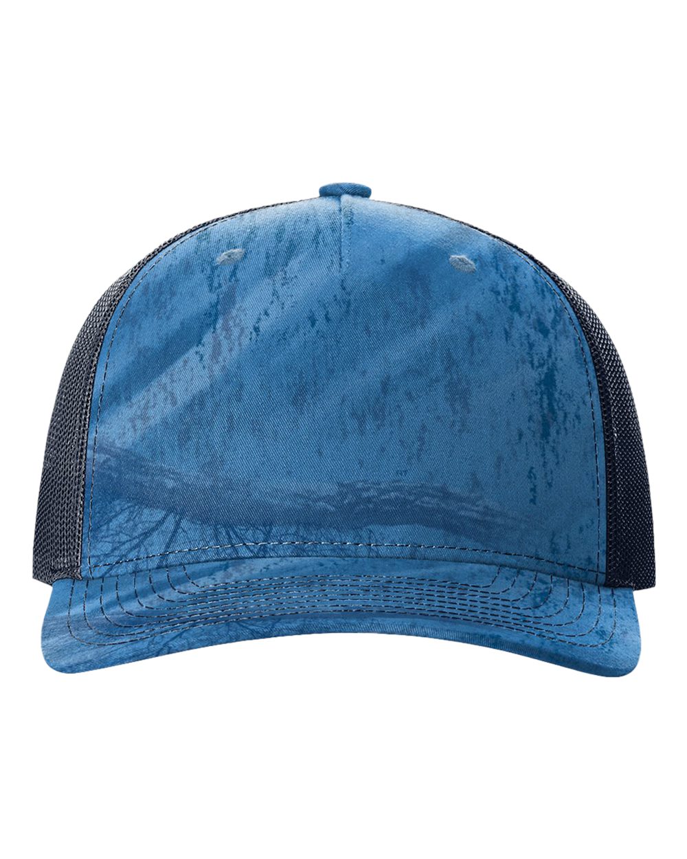 Richardson - Five-Panel Printed Trucker Cap - 112PFP - Realtree Fishing Light Blue/ Navy