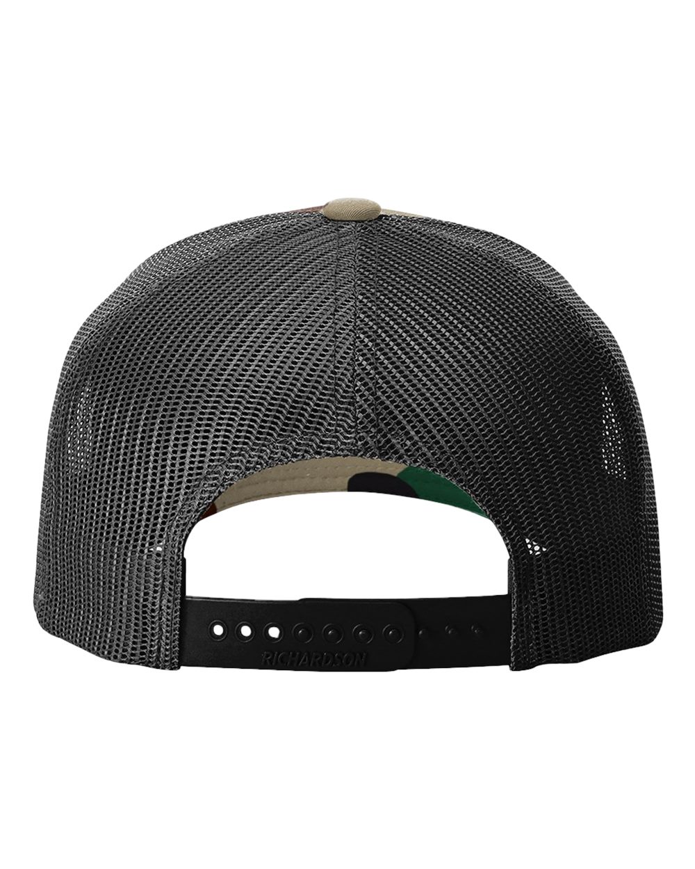 Richardson - Five-Panel Printed Trucker Cap - 112PFP - Green Camo/ Black