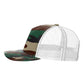 Richardson - Five-Panel Printed Trucker Cap - 112PFP - Green Camo/ White