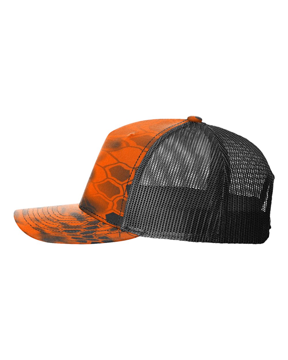 Richardson - Five-Panel Printed Trucker Cap - 112PFP - Kryptek Inferno/ Black