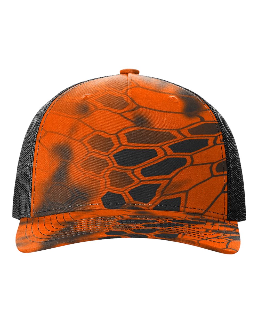 Richardson - Five-Panel Printed Trucker Cap - 112PFP - Kryptek Inferno/ Black