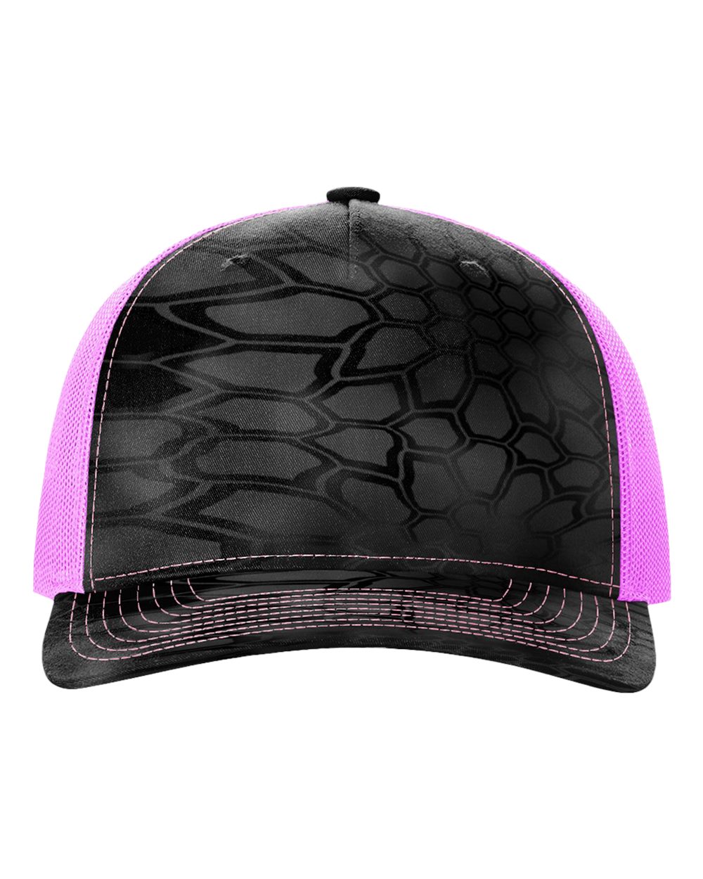 Richardson - Five-Panel Printed Trucker Cap - 112PFP - Kryptek Typhon/ Neon Pink