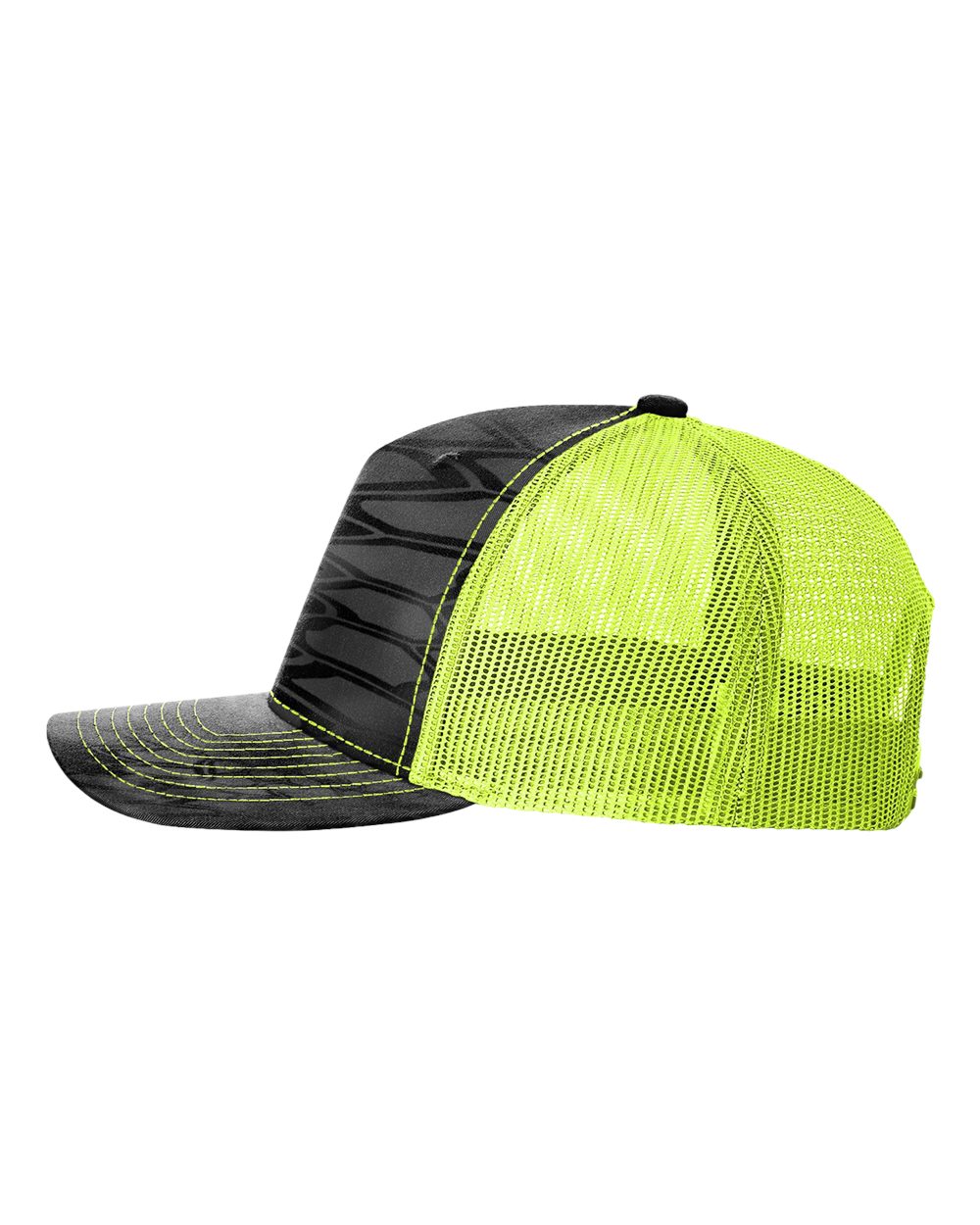 Richardson - Five-Panel Printed Trucker Cap - 112PFP - Kryptek Typhon/ Neon Yellow