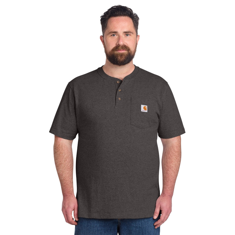 Carhartt® Short Sleeve Henley T-Shirt - Carbon Heather