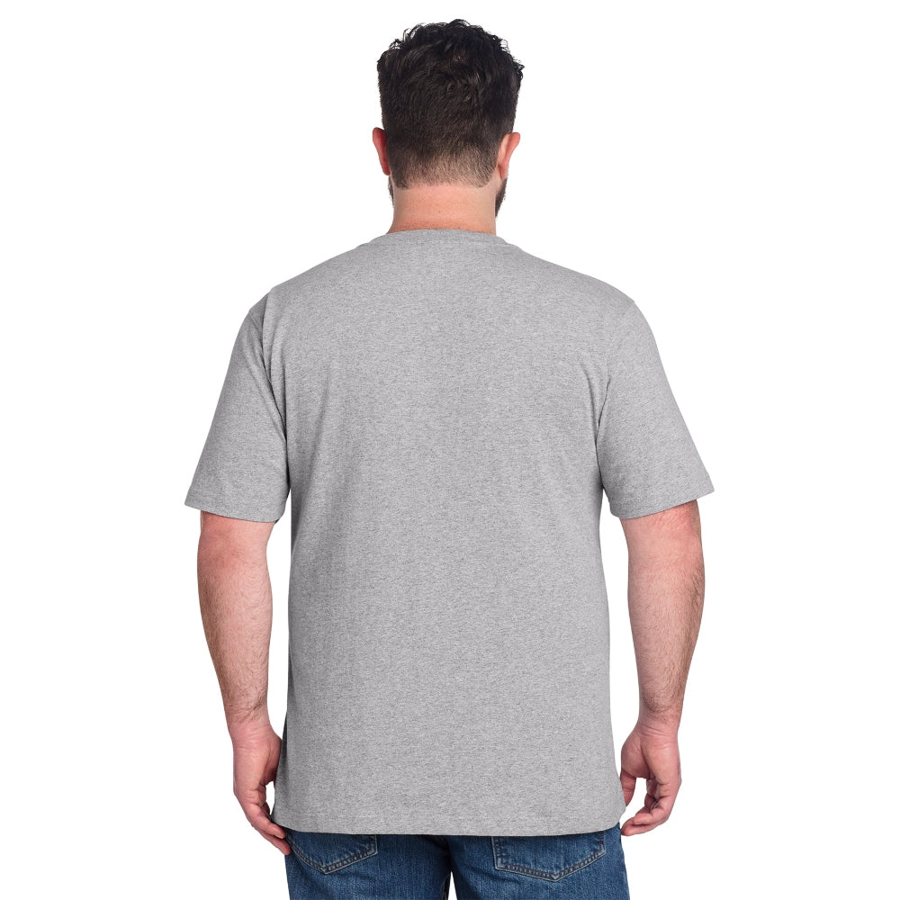 Carhartt® Short Sleeve Henley T-Shirt - Heather Grey