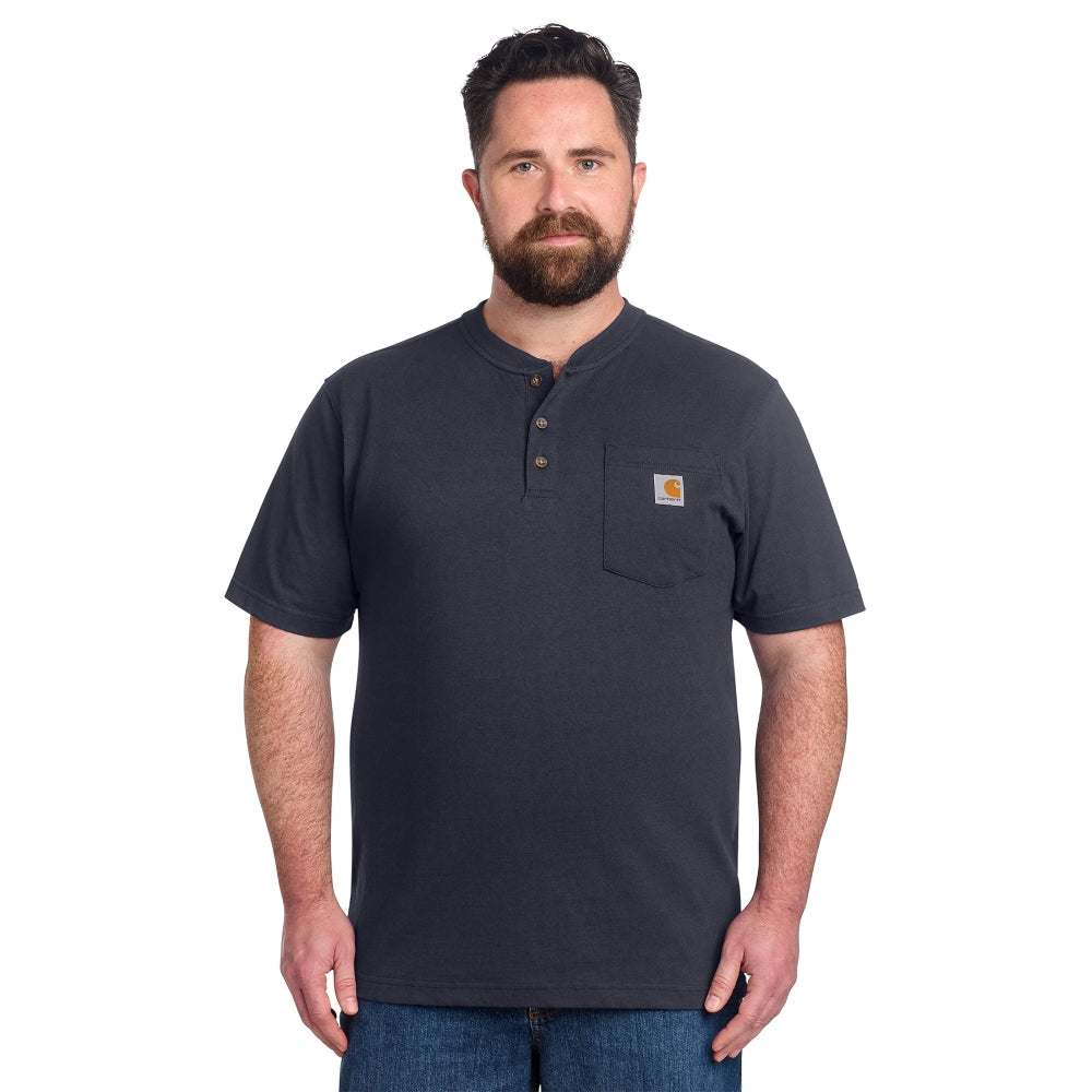 Carhartt® Short Sleeve Henley T-Shirt - Navy