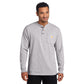 Carhartt® Long Sleeve Henley T-Shirt - Heather Grey