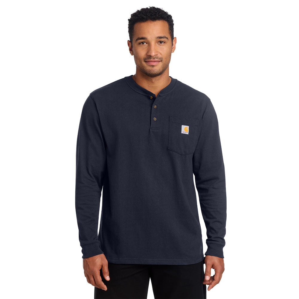 Carhartt® Long Sleeve Henley T-Shirt - Navy