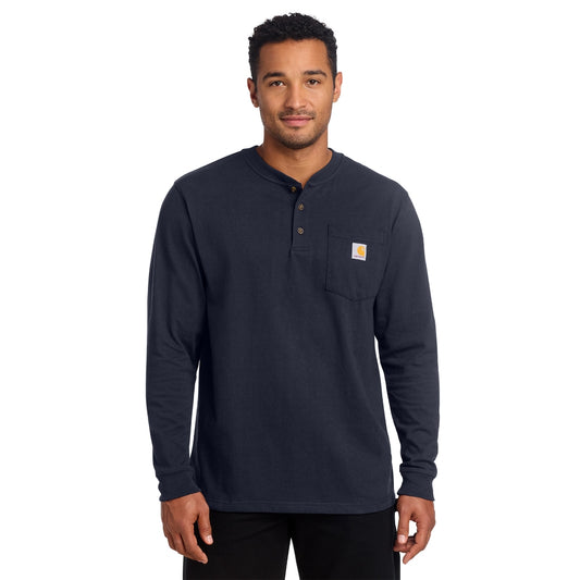 Carhartt® Long Sleeve Henley T-Shirt - Navy