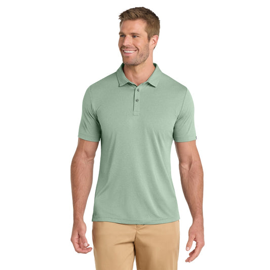 TravisMathew Coto Performance Polo - Beryl Green Heather