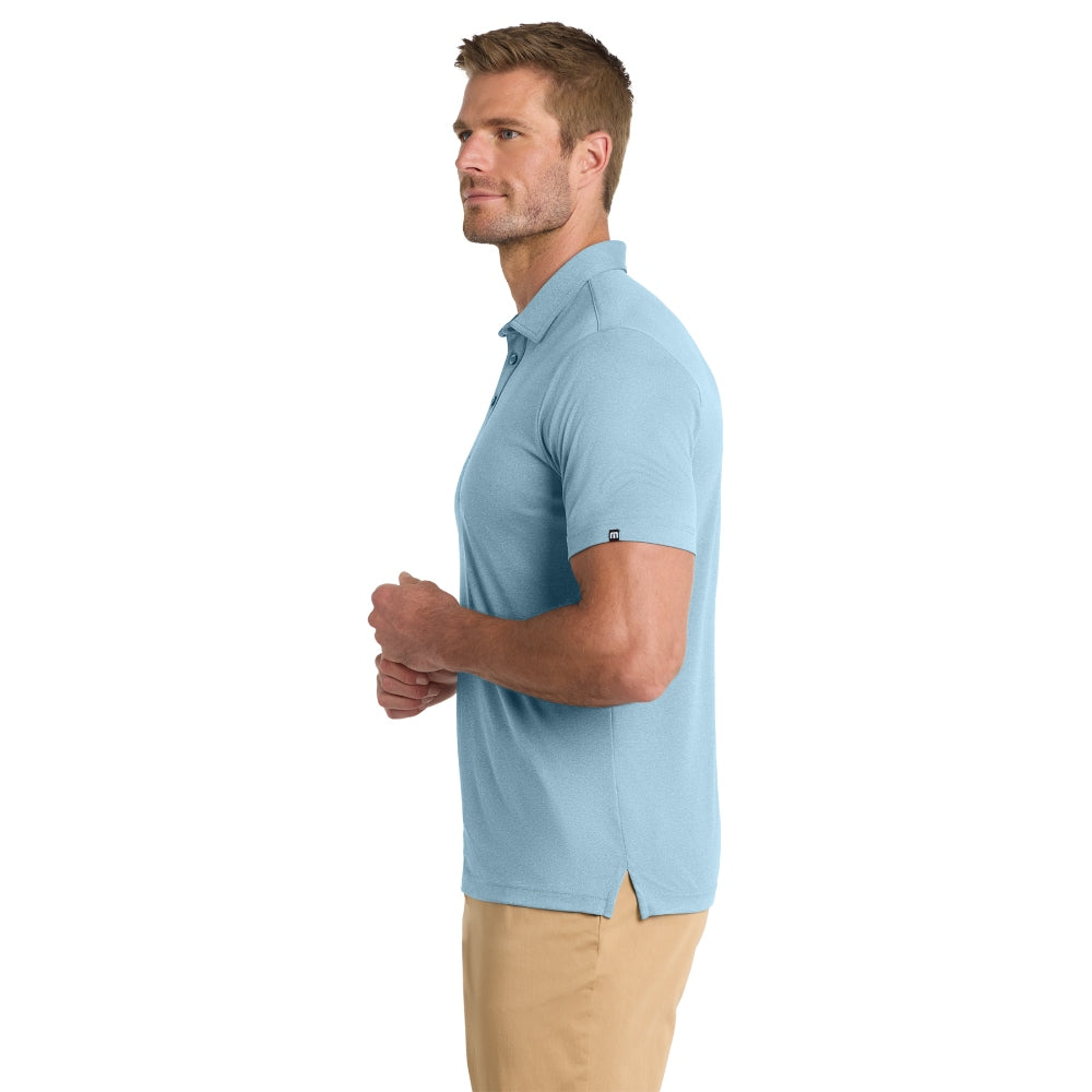 TravisMathew Coto Performance Polo - Brilliant Blue Heather