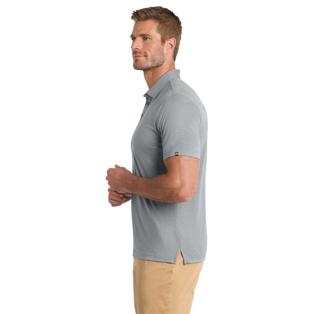 TravisMathew Coto Performance Polo - Quiet Shade Grey Heather