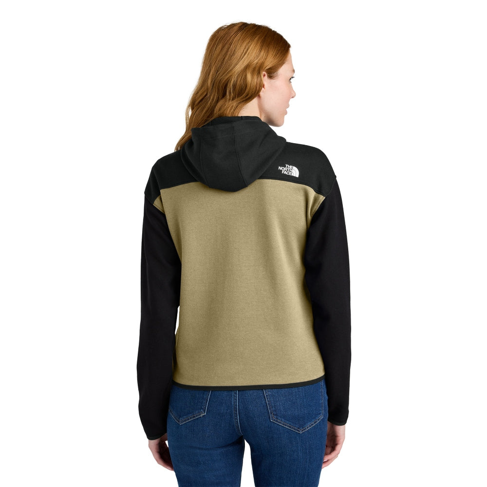 The North Face® Women's Double-Knit Full-Zip Hoodie - Khaki Stone/TNF Black
