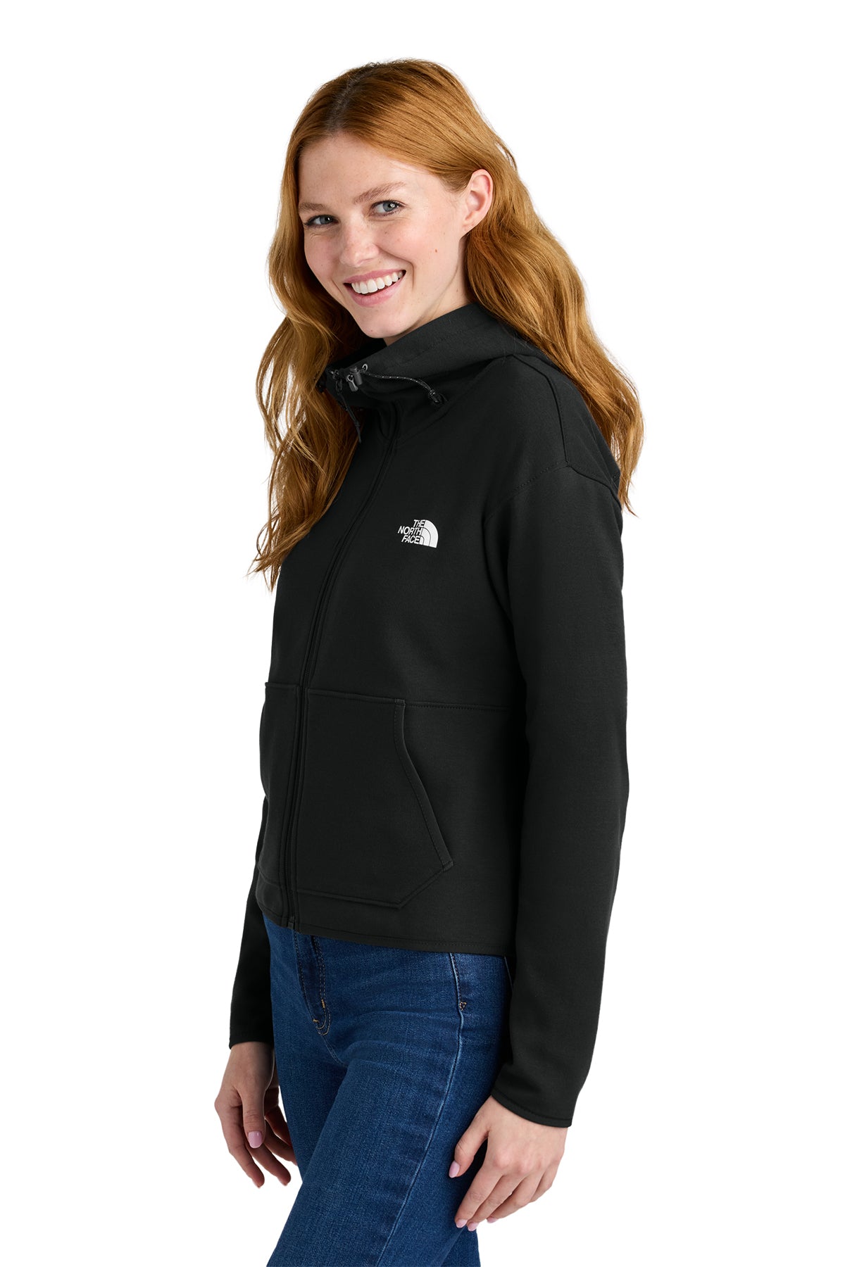 The North Face® Women's Double-Knit Full-Zip Hoodie - TNF Black