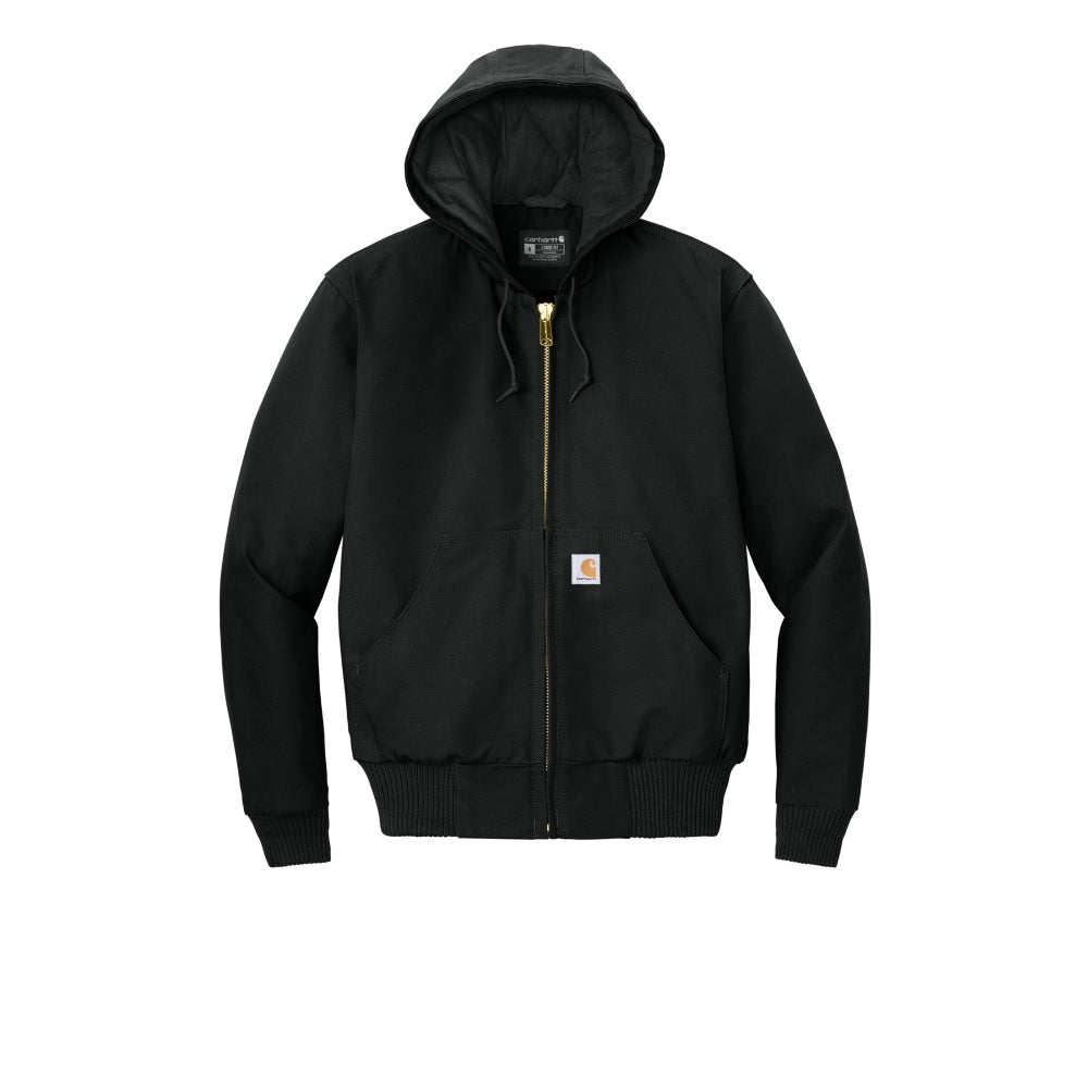 Carhartt® Quilted-Flannel-Lined Duck Active Jacket - Black