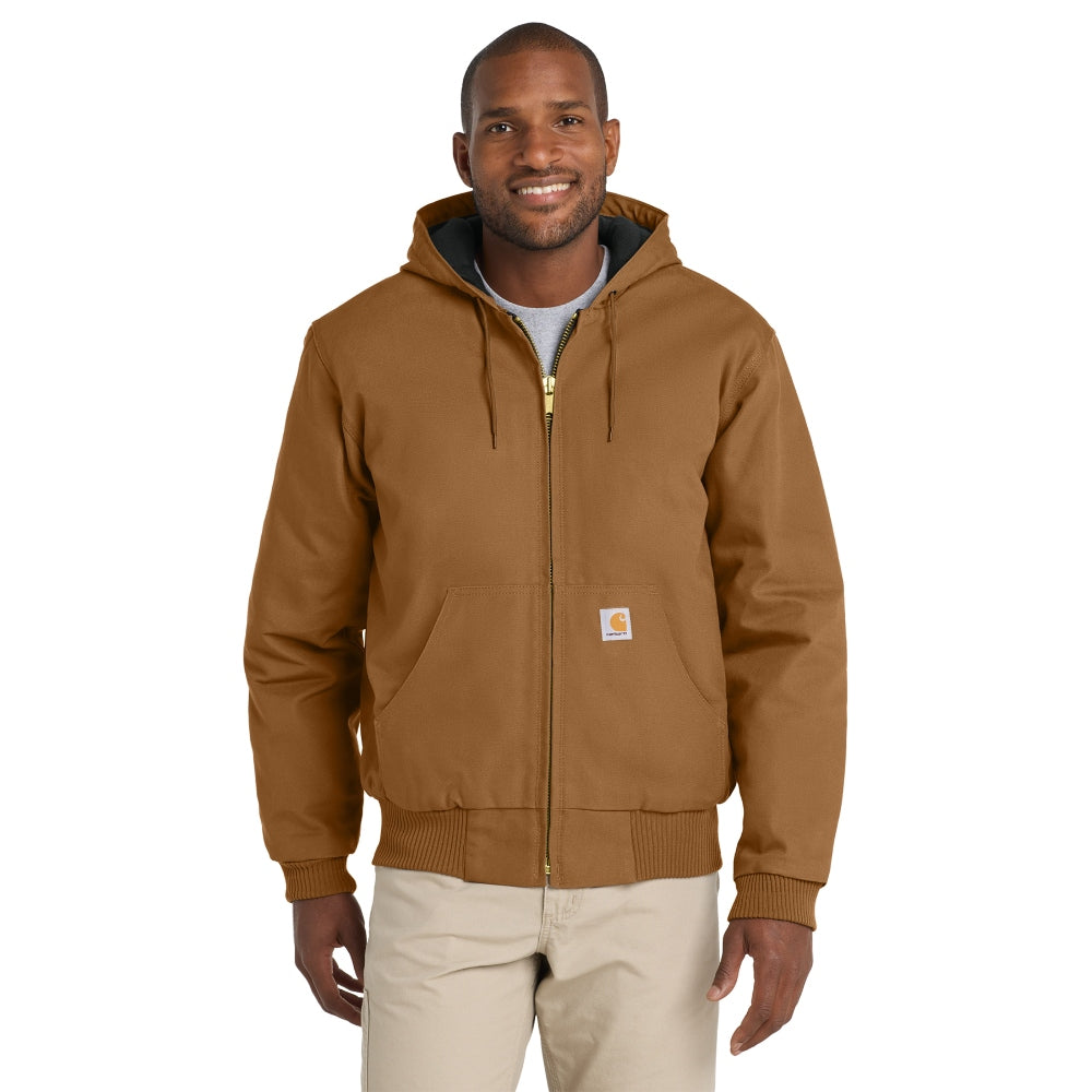 Carhartt® Quilted-Flannel-Lined Duck Active Jacket - Carhartt Brown